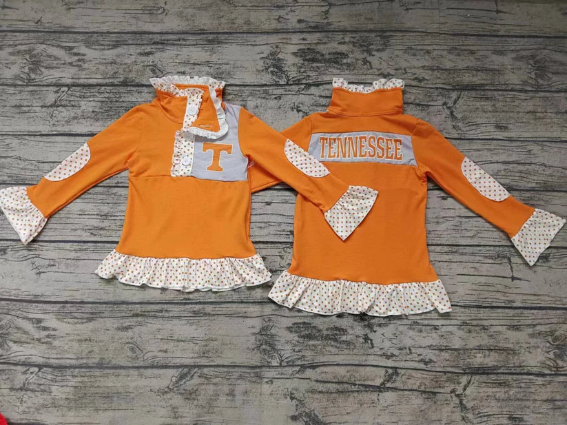 Tennessee Orange Polka Dot Girl Pull Over