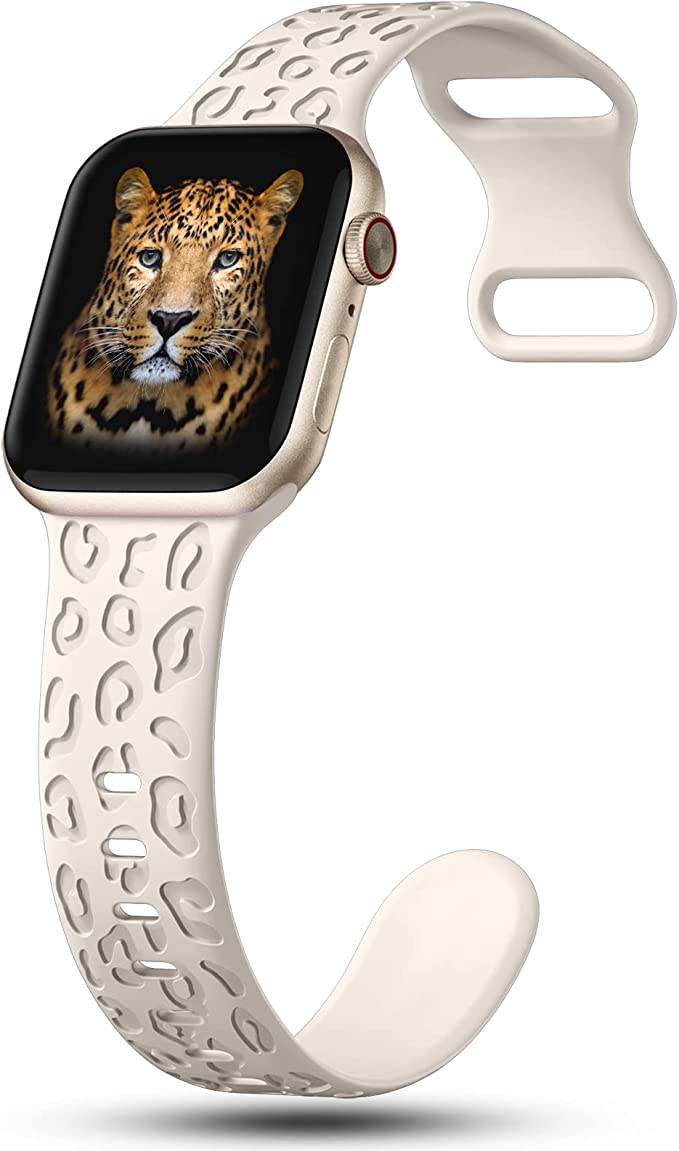 Leopard Engraved Silicone iWatch Band