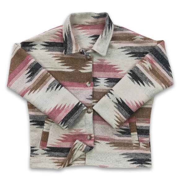 Pink Aztec Flannel Shacket