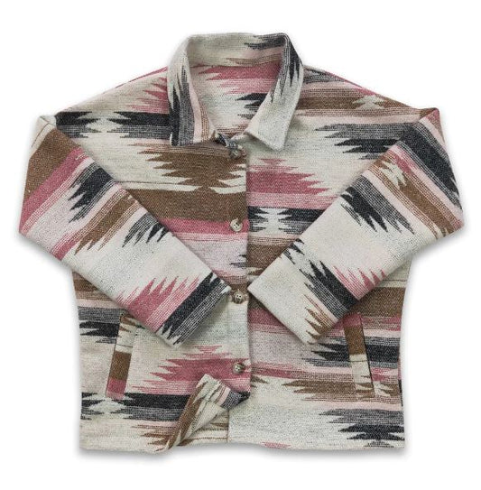 Pink Aztec Flannel Shacket