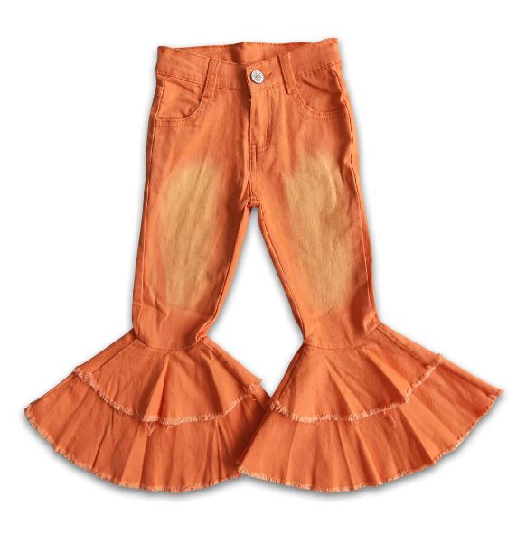 Orange Denim Bellbottoms