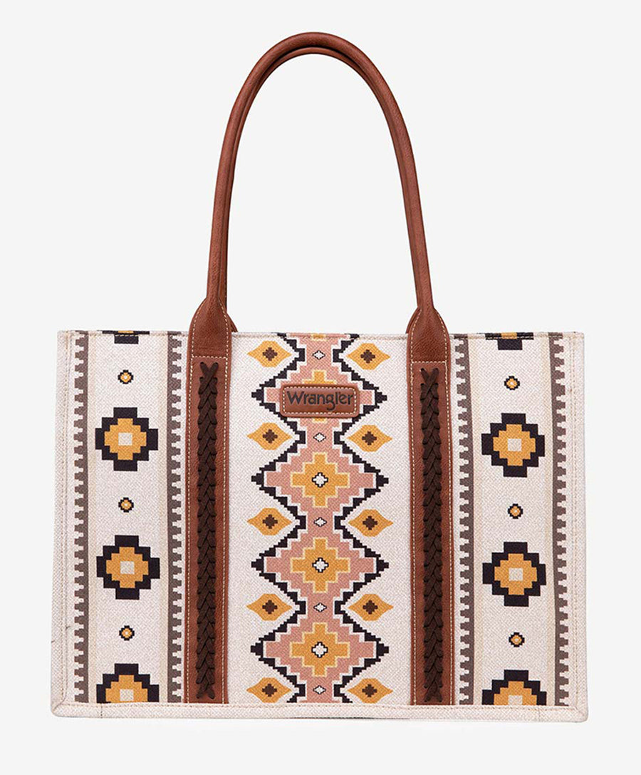 Wrangler Southwestern Dual Sided Print Canvas Tote Collection