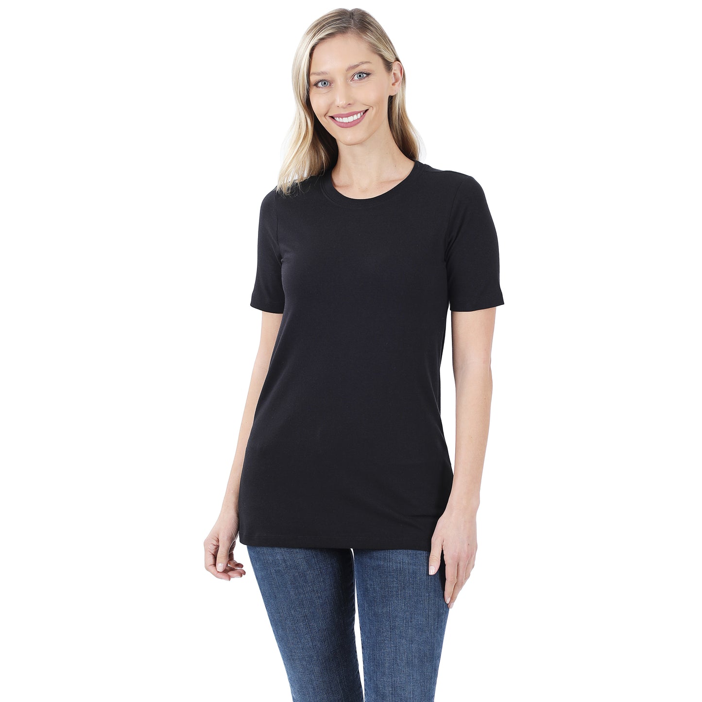 Missy Cotton Crew Neck Tee