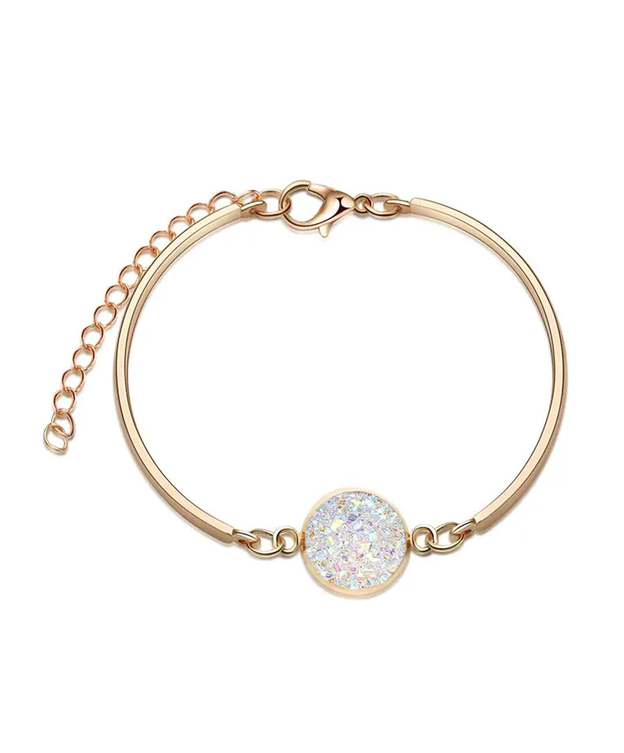 Gold Druzy Bangle Bracelets
