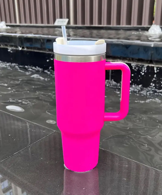 Hot Pink Stainless Steel Double Wall Insulated Cup - 40oz