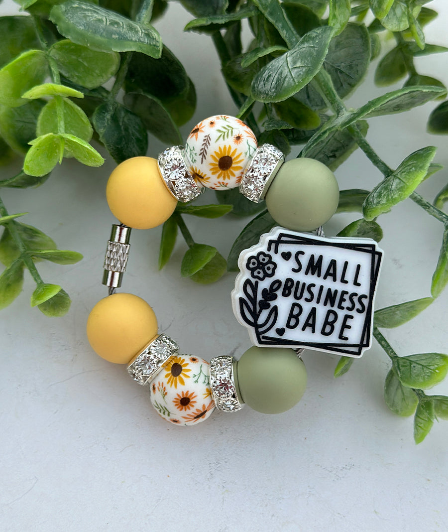 Small Business Babe Sunflower Charm