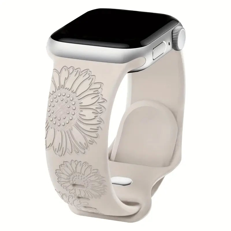 Sunflower Engraved iWatch Bands (multiple colors)