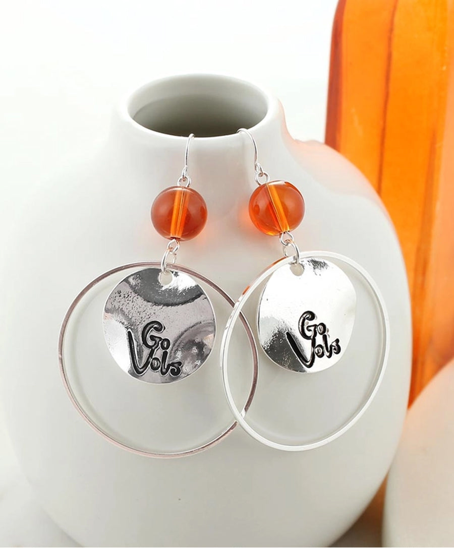 Go Vols Disc Earrings
