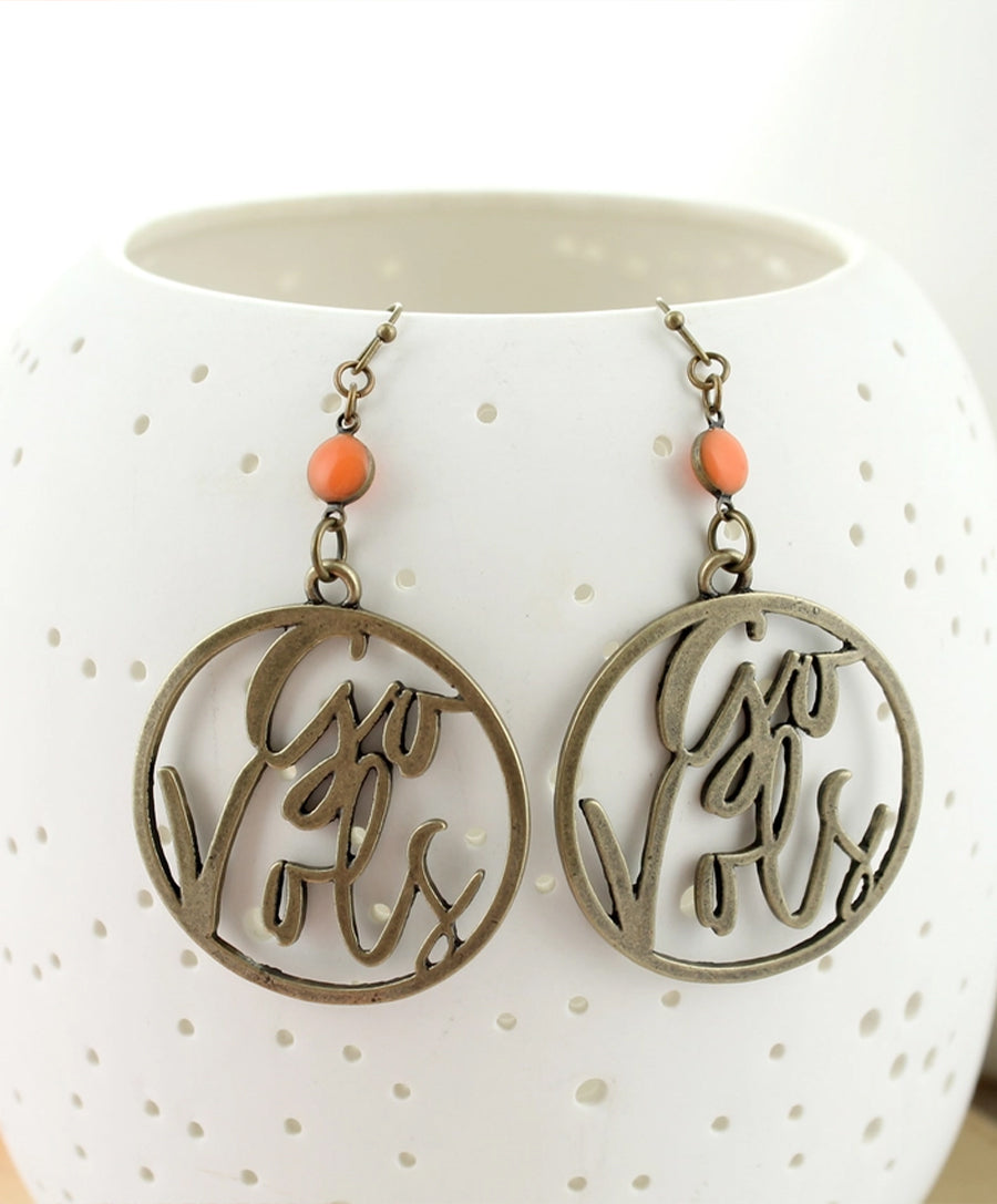 Go Vols Vintage Style Cut-Out Earrings