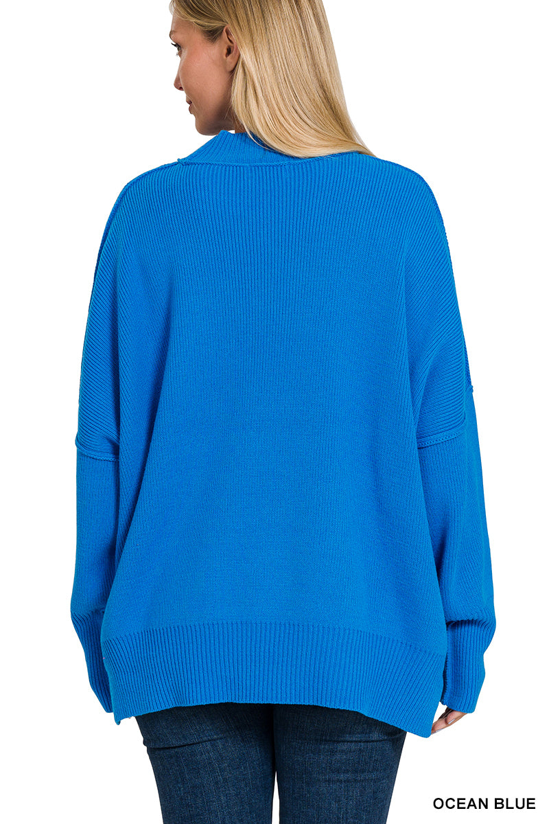 Side Slit Oversized Sweater