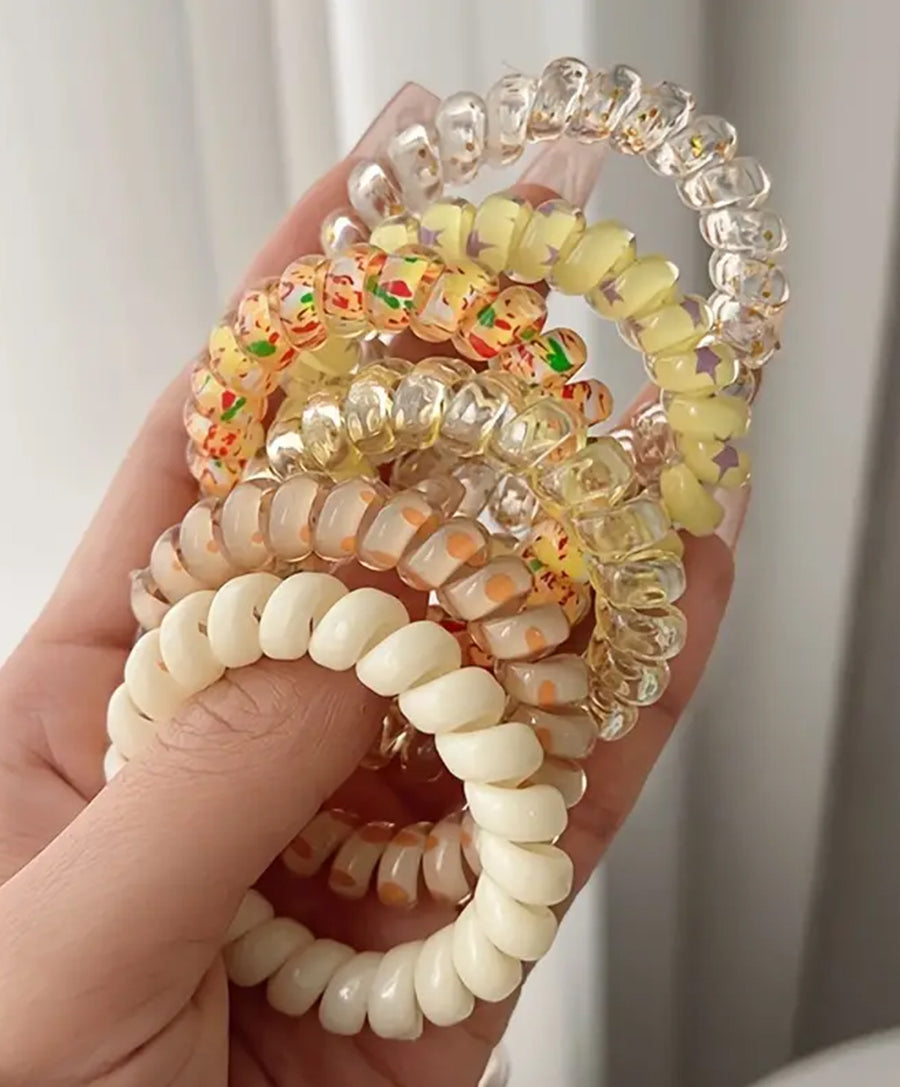 6 Piece Spiral Hair Ties