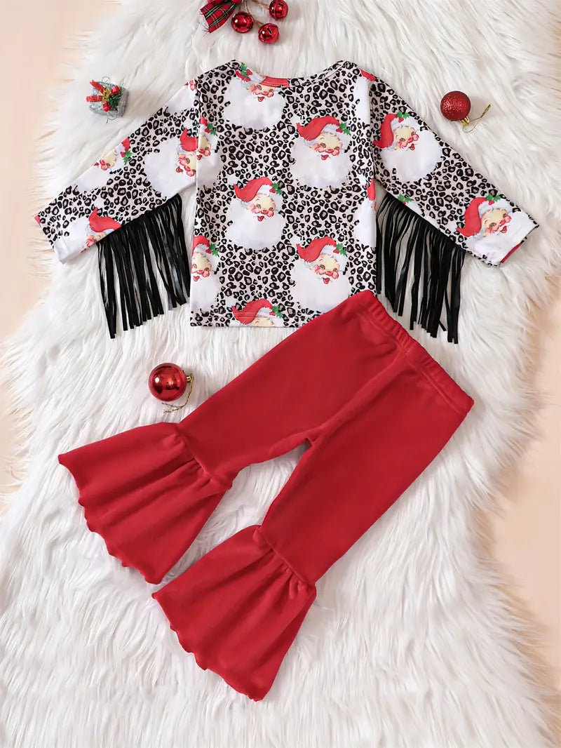 Girls Santa Fringe Outfit