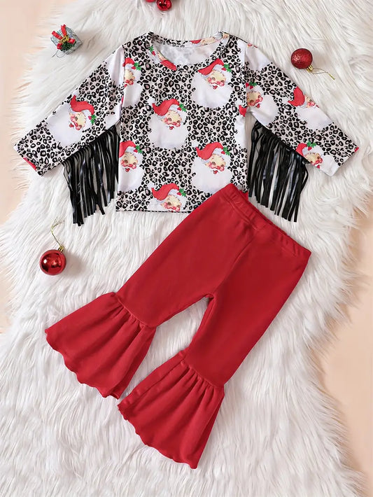 Girls Santa Fringe Outfit