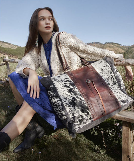 Rosalinda Cross Stitched Weekender Bag