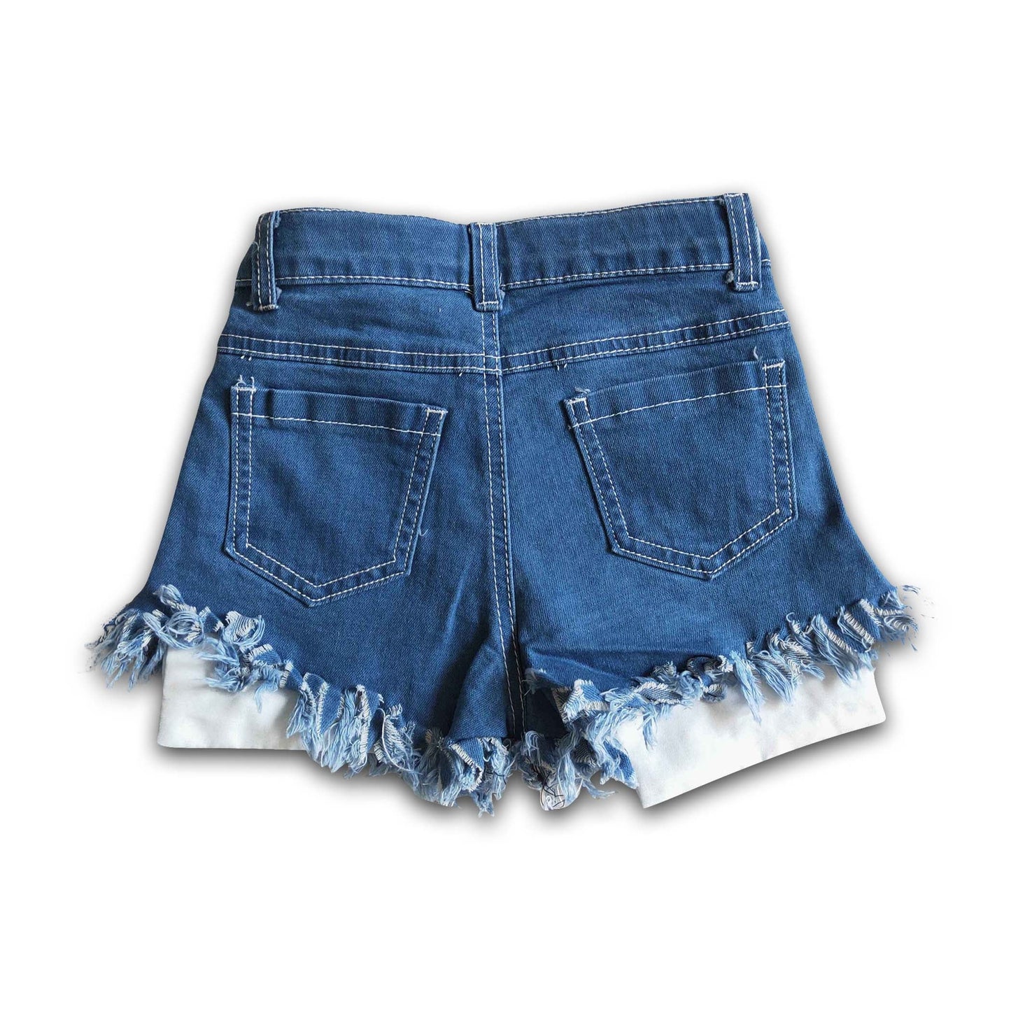 Star and Stripe Denim Baby Girl Shorts