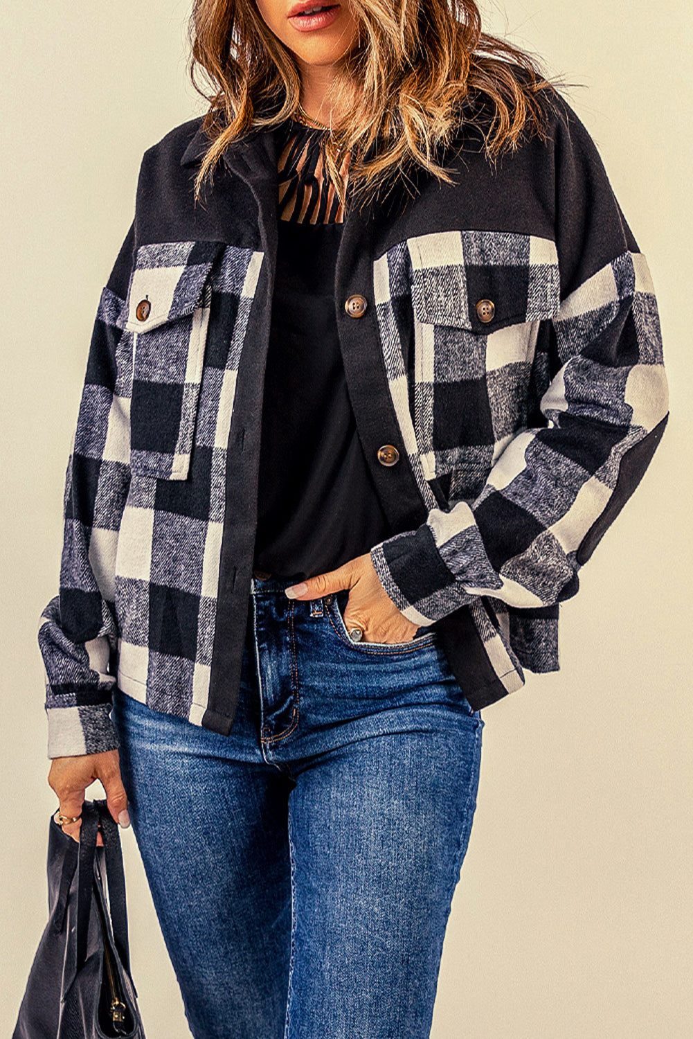 Black Plaid Shacket