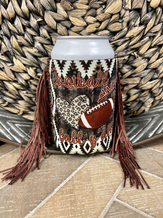 Fringe Koozie (Regular Can): Football and Fall