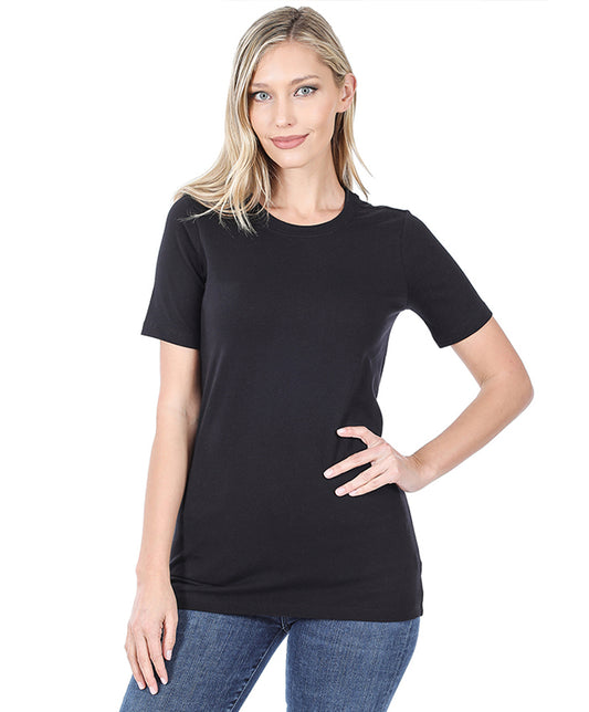 Missy Cotton Crew Neck Tee