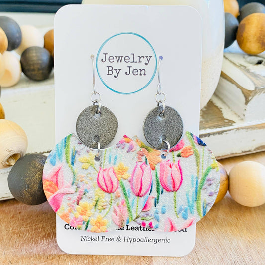 Luna Earrings: Tulips