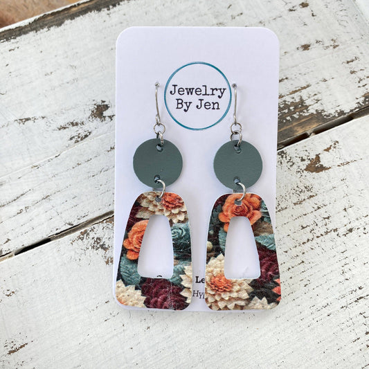 Trixie Earrings: Autumn Array of Flowers