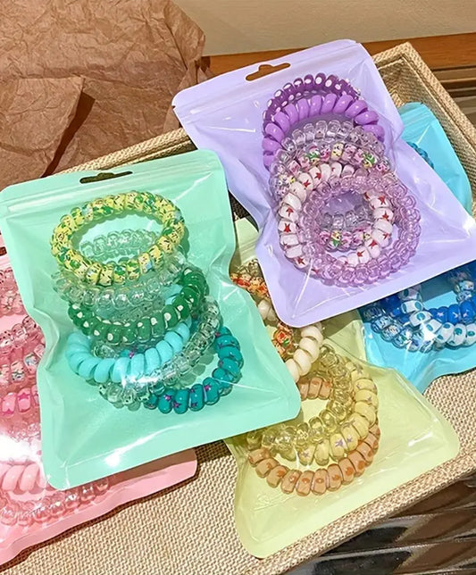 6 Piece Spiral Hair Ties