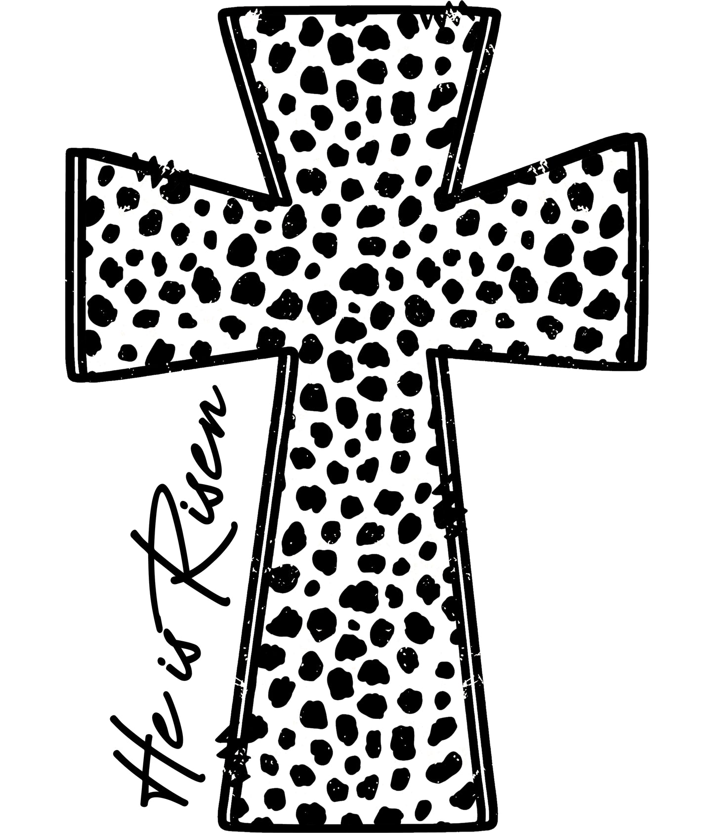 Grunge Dalmation Cross