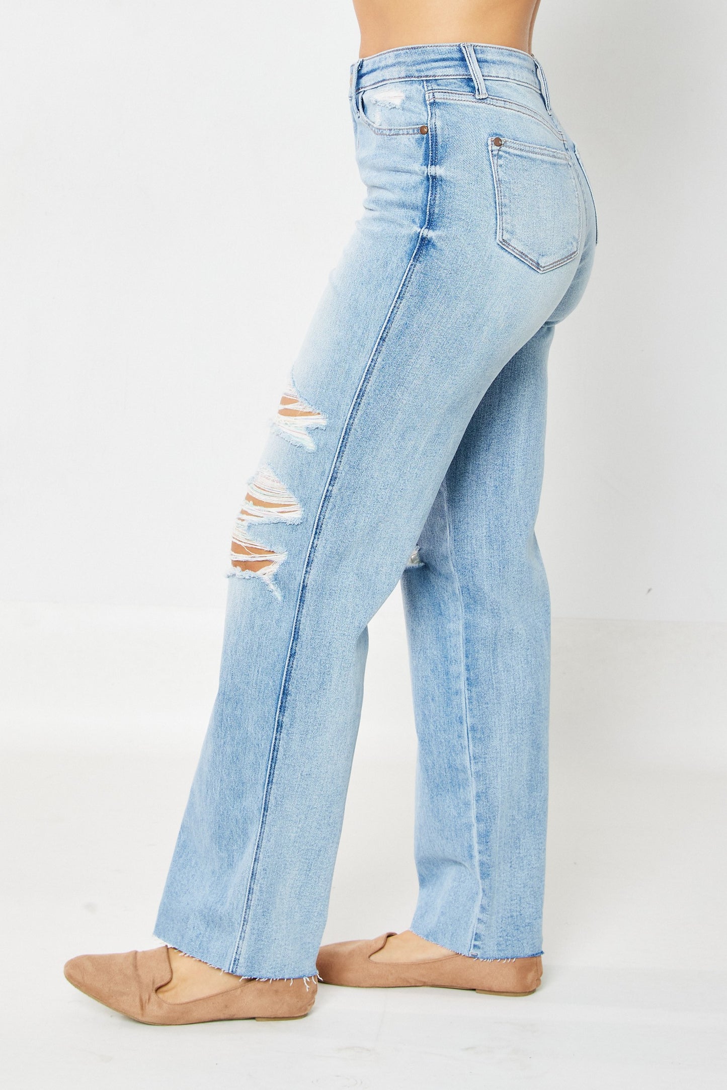 Judy Blue High Waisted Rigid Magic 90's Destroy Straight