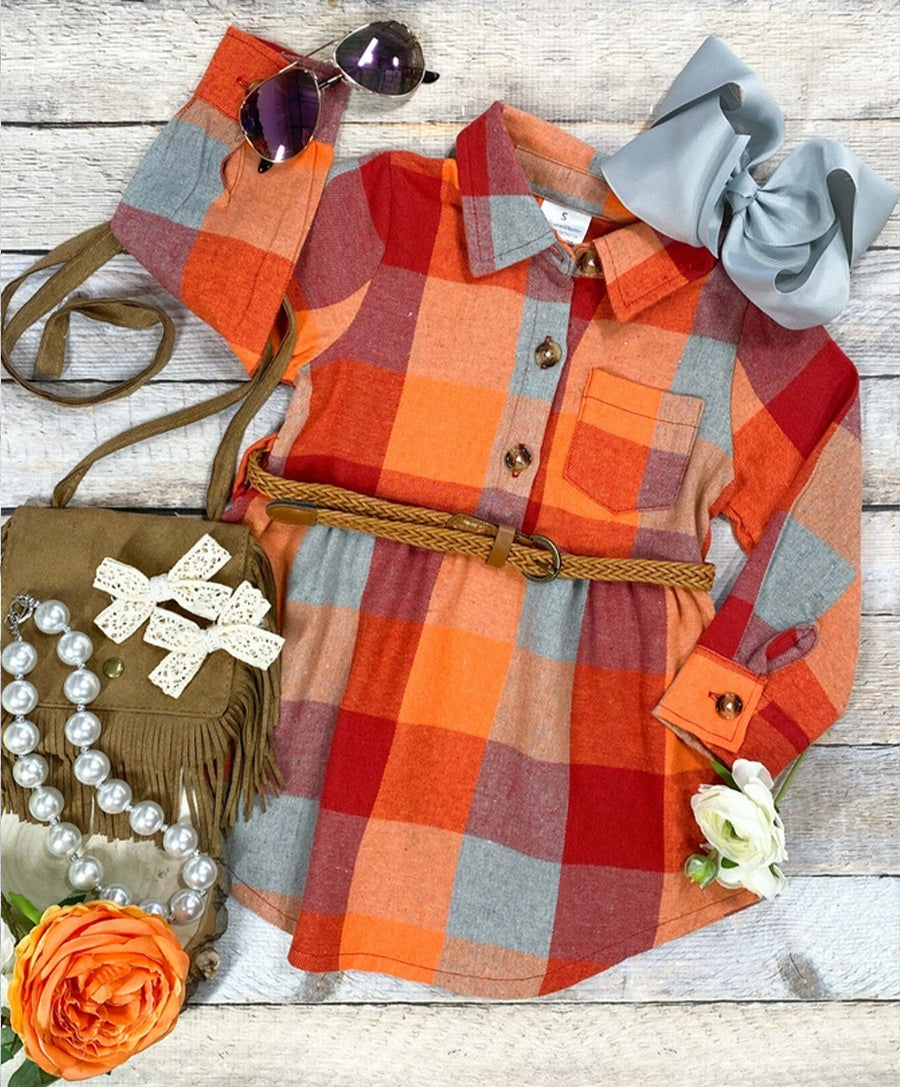 Autumn Hues Plaid Dress