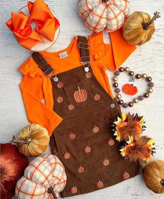 Pumpkins Overall Dress Set