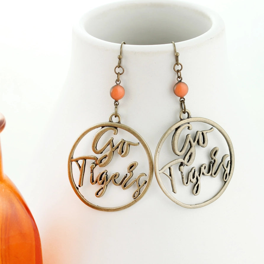 Go Tigers Vintage Cut-Out Earrings