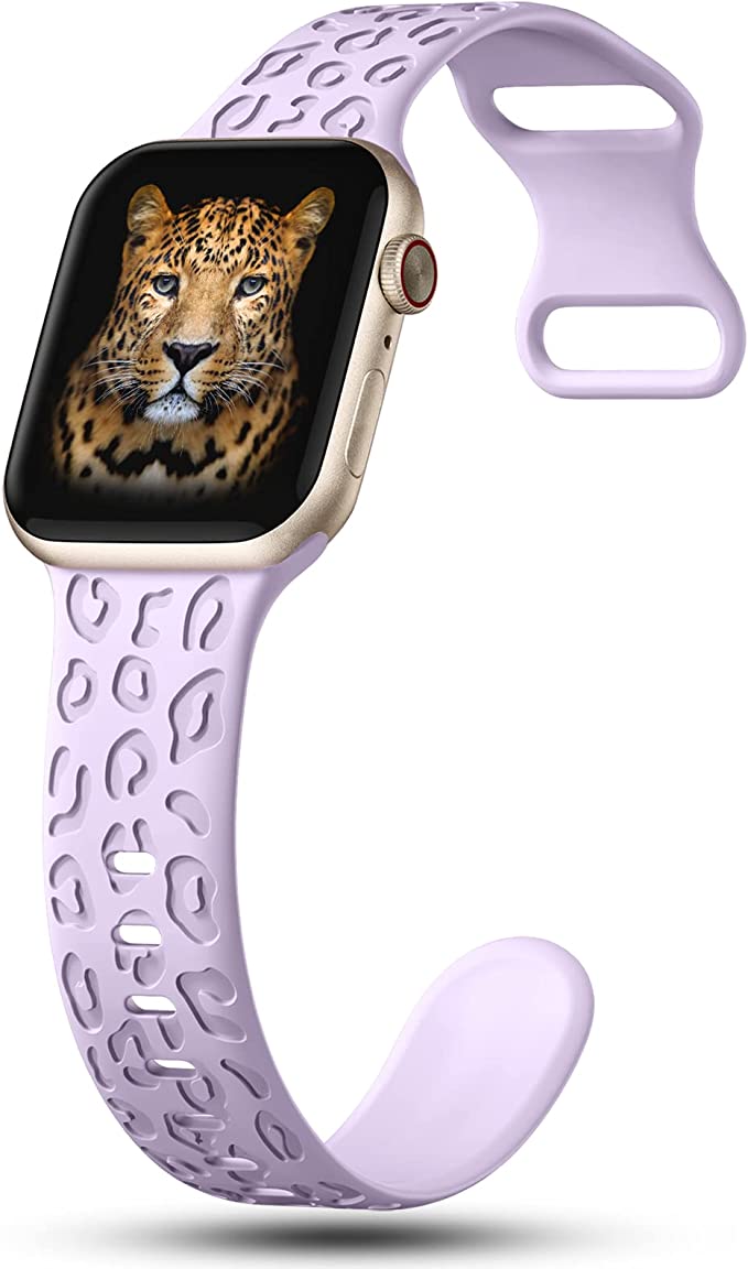 Leopard Engraved Silicone iWatch Band