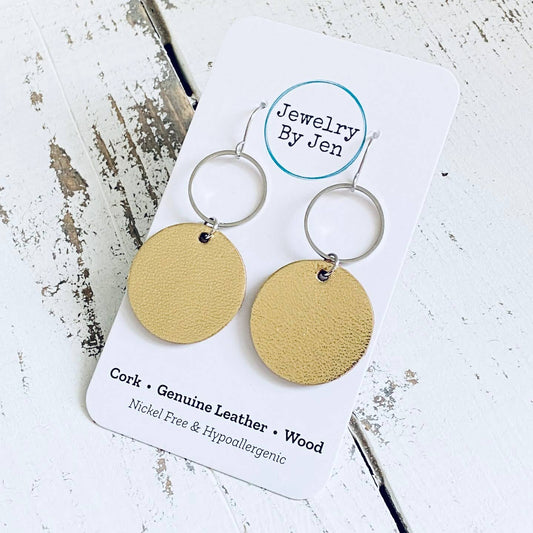 Round Mixed Metals Earrings