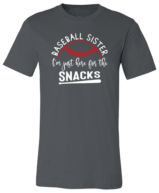 Baseball Sister Here for the Snack (Youth)