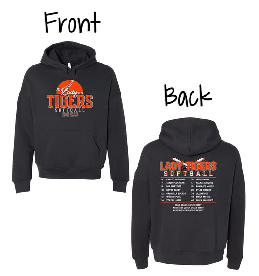 Lady Tigers Softball 2025 Roster Hoodie