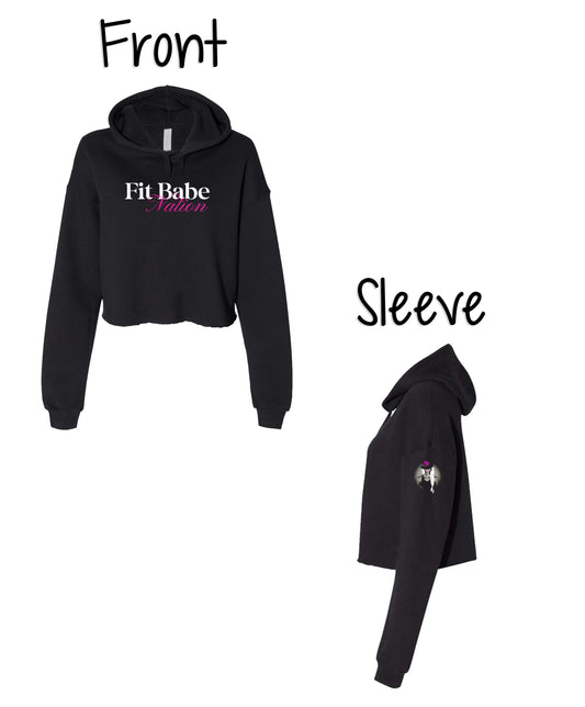 Fit Babe Nation Crop Hoodie