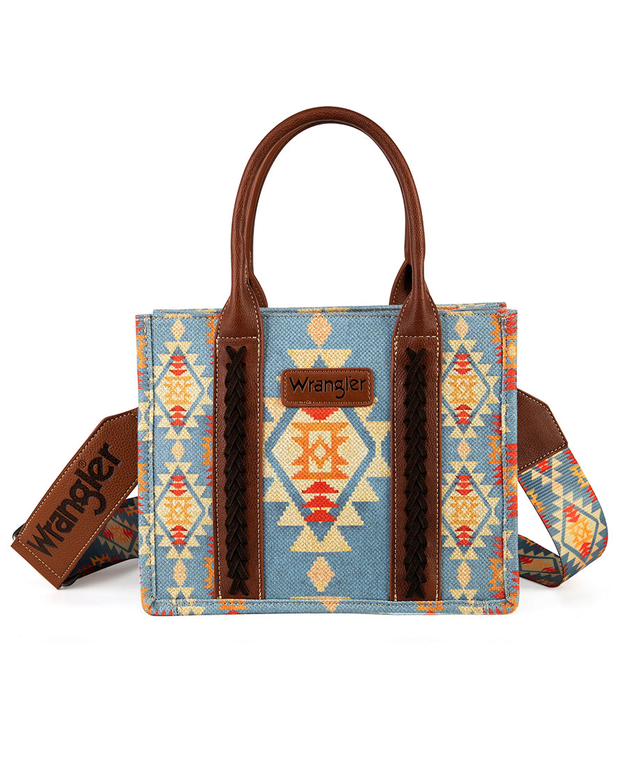 Wrangler Southwestern Dual Sided Print Canvas Tote Collection