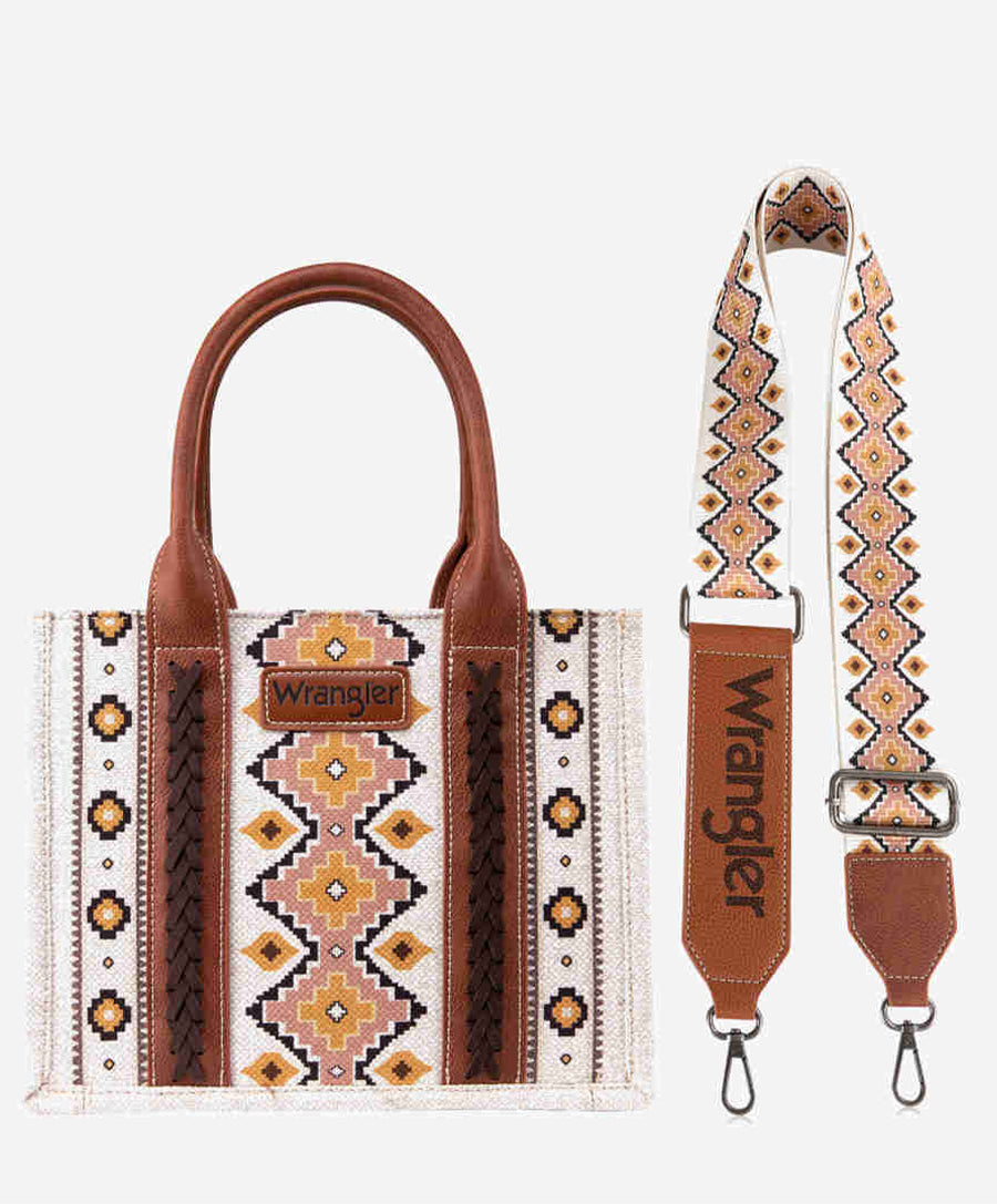 Wrangler Southwestern Dual Sided Print Canvas Tote Collection