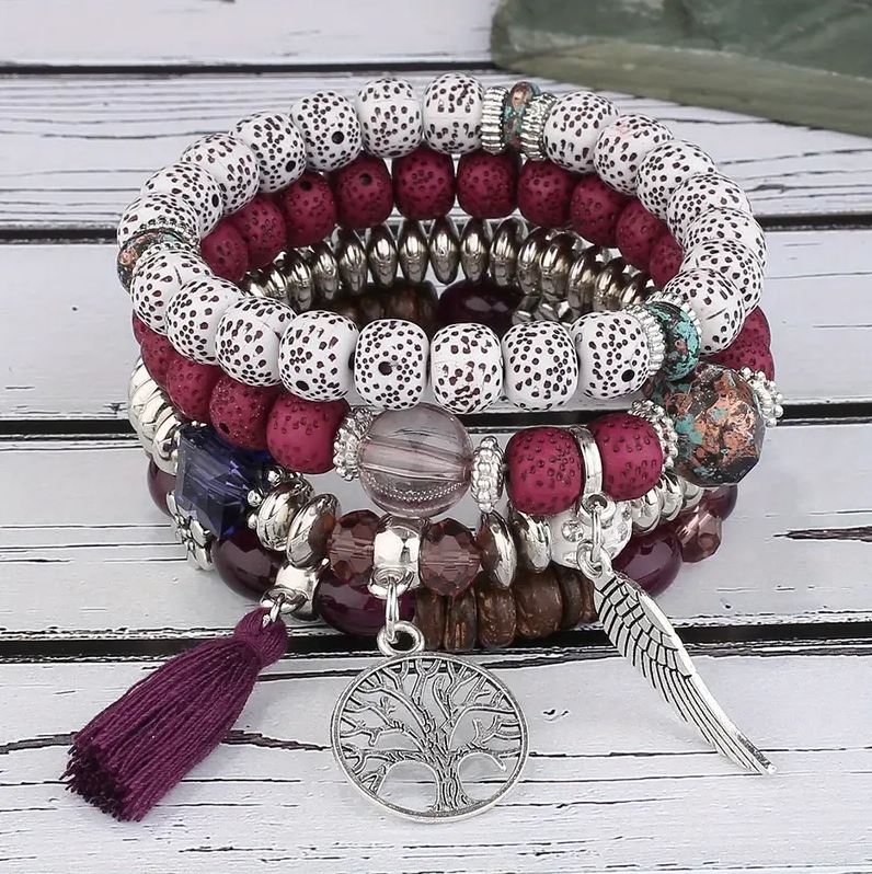 Bohemian Pendant Tassel Bracelet (multiple colors)