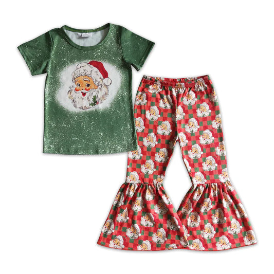 Santa Bleached Bell Bottom Outfit