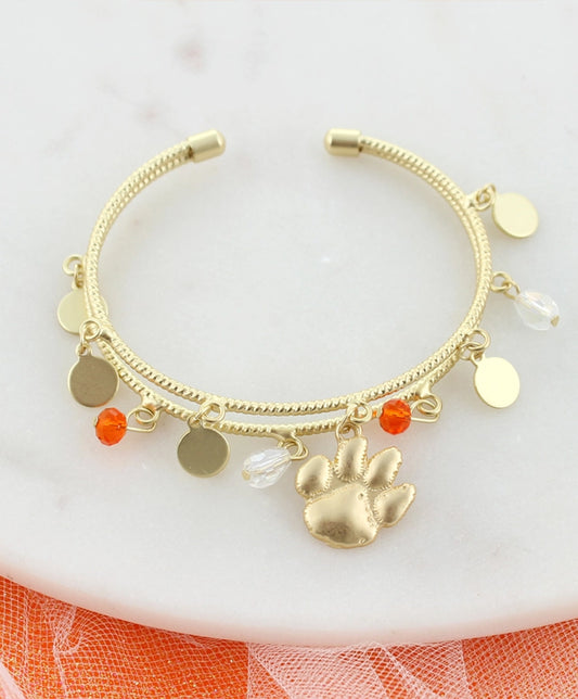 Tigers Gold Cuff Bracelet