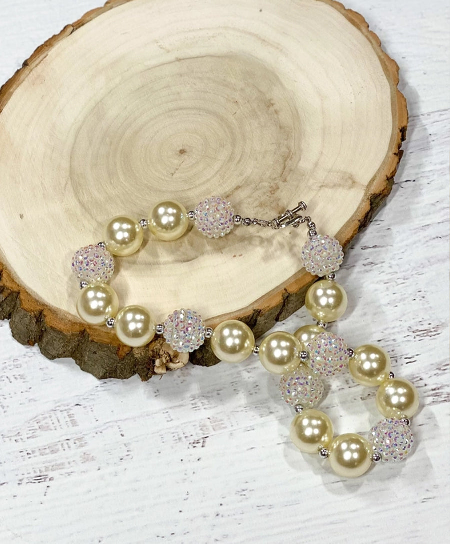 Rhinestone Chunky Bead Necklace