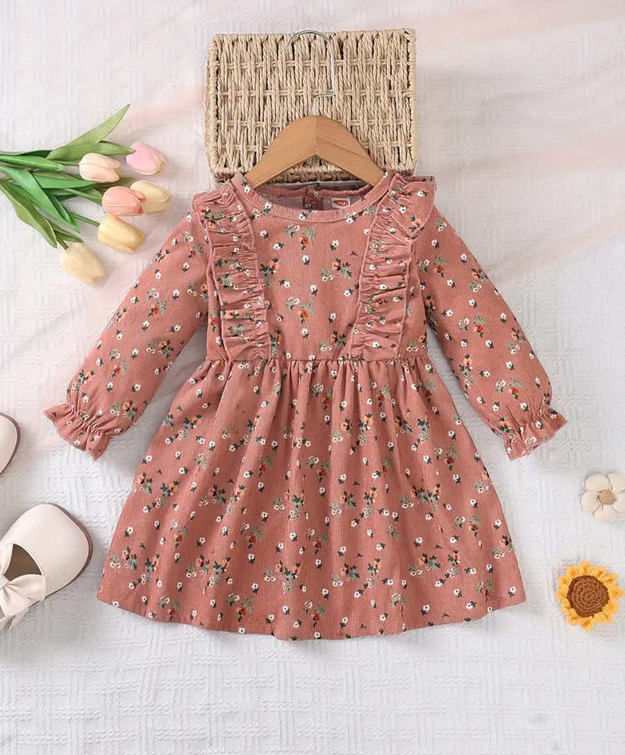 Vintage Pink Floral Dress