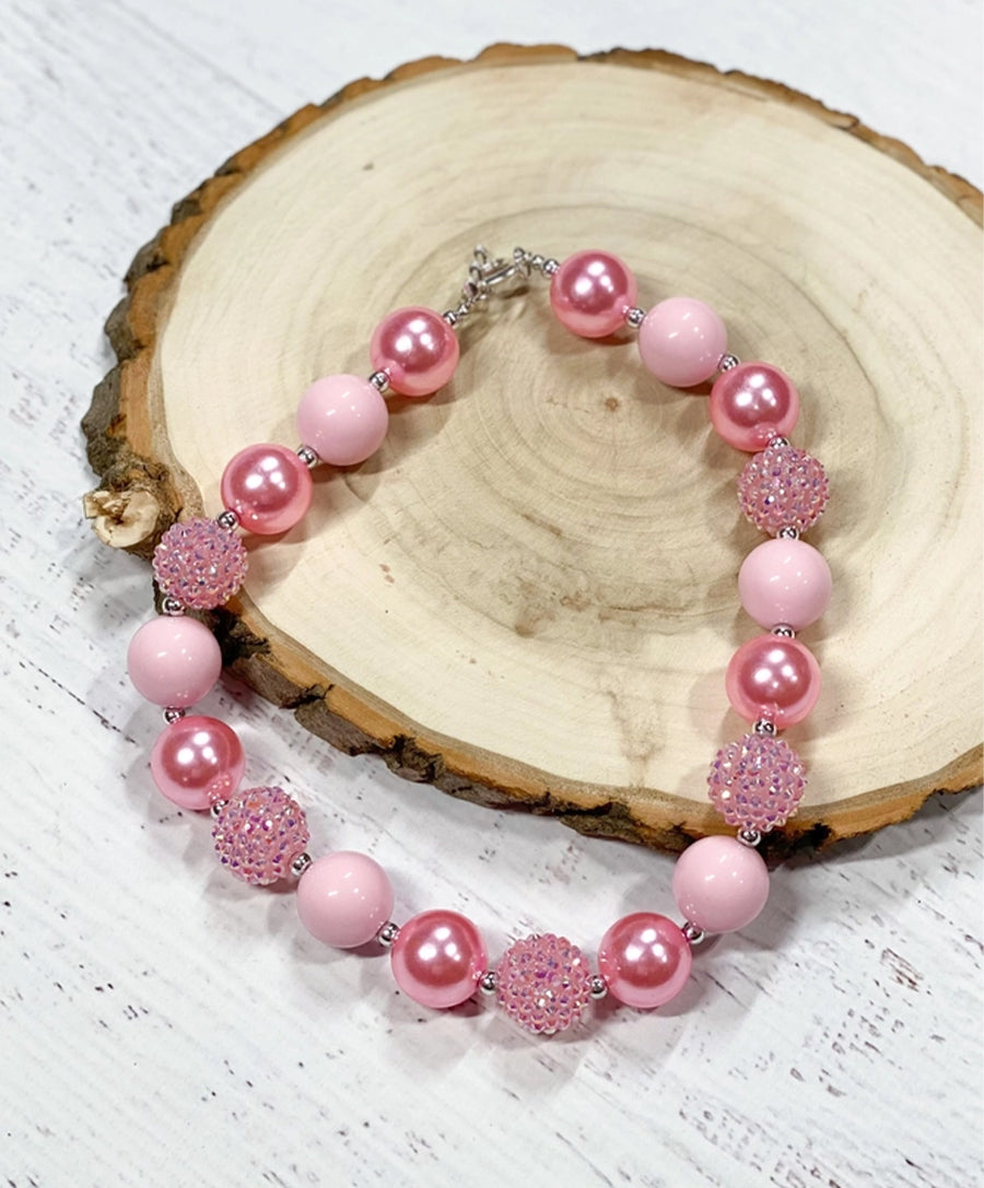 Rhinestone Chunky Bead Necklace