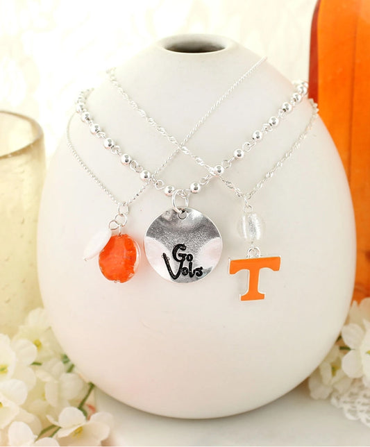 Tennessee Silver Disk Trio Necklace