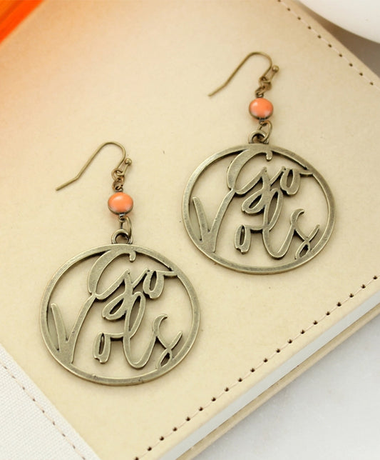 Go Vols Vintage Style Cut-Out Earrings