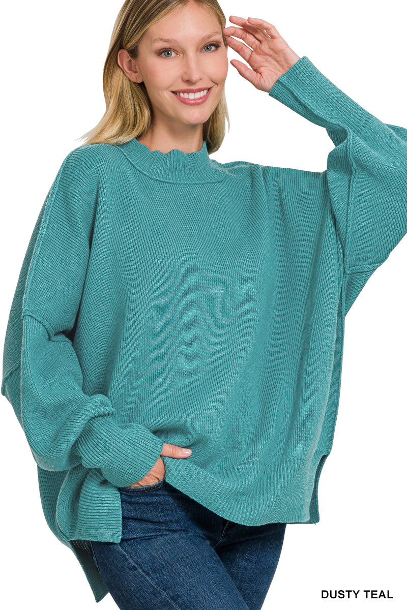 Side Slit Oversized Sweater – Goose Creek Boutique Printing Co