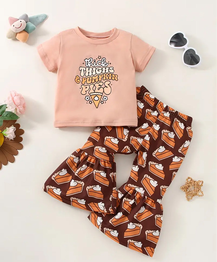 Thick Thighs and Pumpkin Pies & Star Flare Pant Set