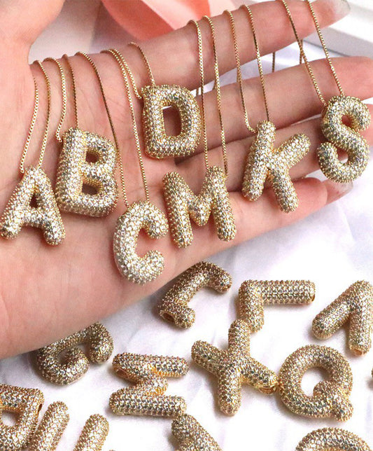 Jewel Bubble Initial Necklace