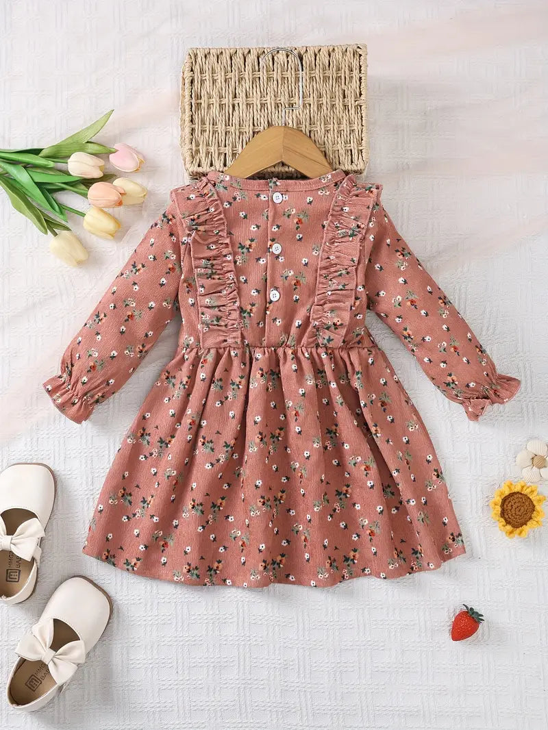 Vintage Pink Floral Dress