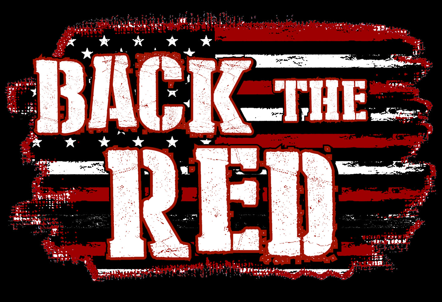 Back the Red Distressed Flag